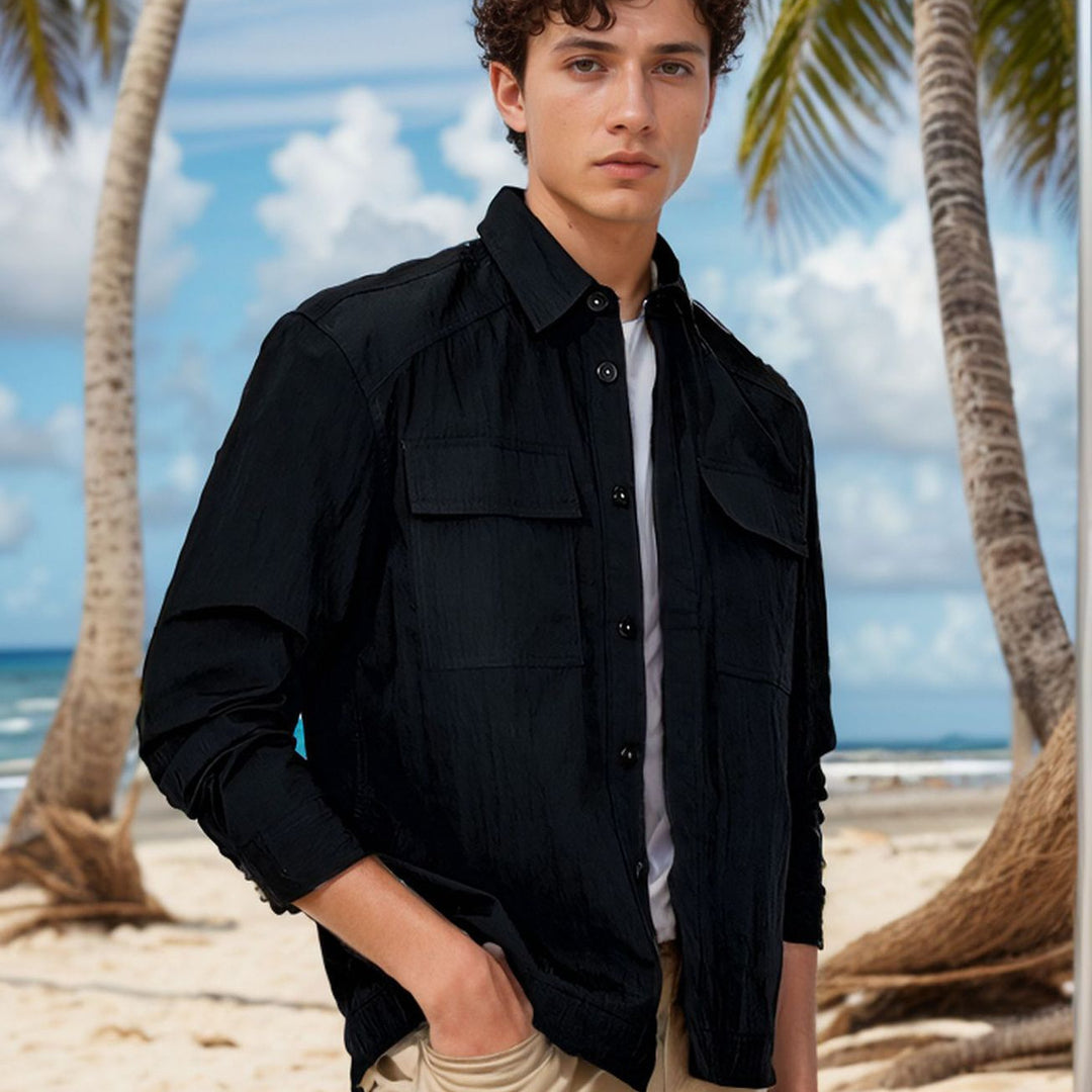 Herren praktische Freizeitjacke mit Brusttaschen und modernem Schnitt Echoarchiv
