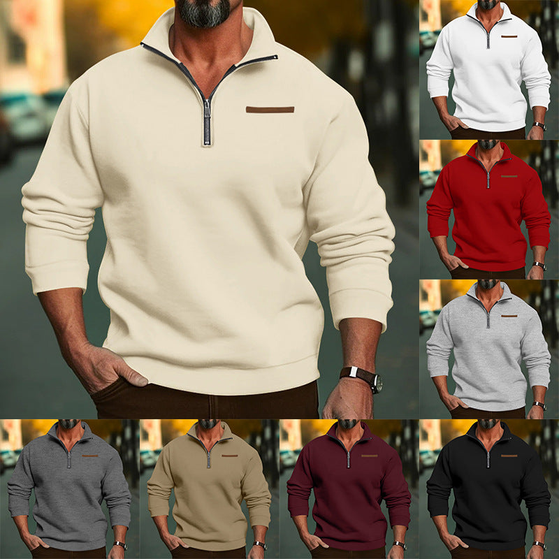 Herren Sweatshirt mit halbem Reißverschluss Echoarchiv