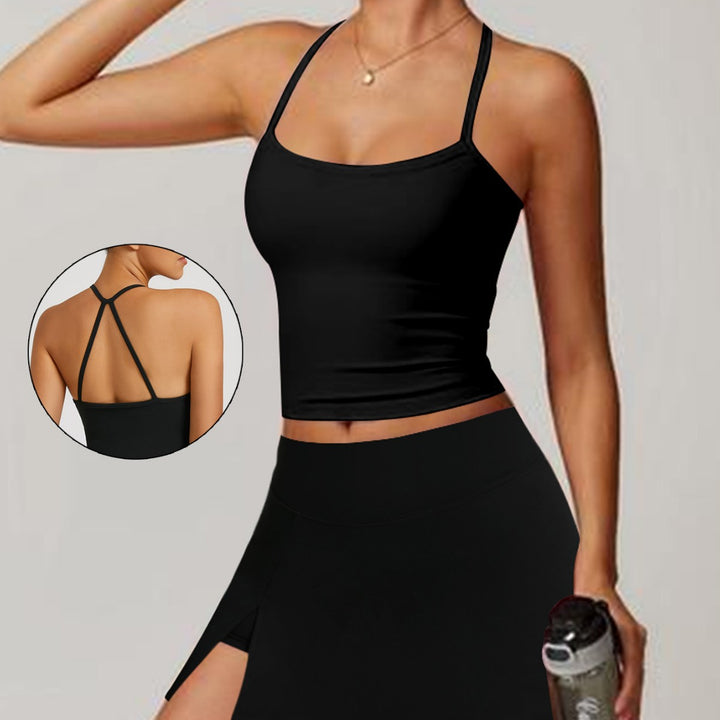 Damen Sportliches Tanktop mit kombiniertem Minirock Echo Archiv