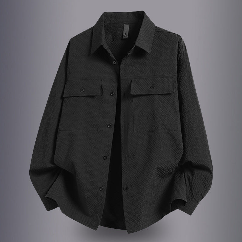 Herren lässige Hemdbluse mit praktischen Taschen Echoarchiv