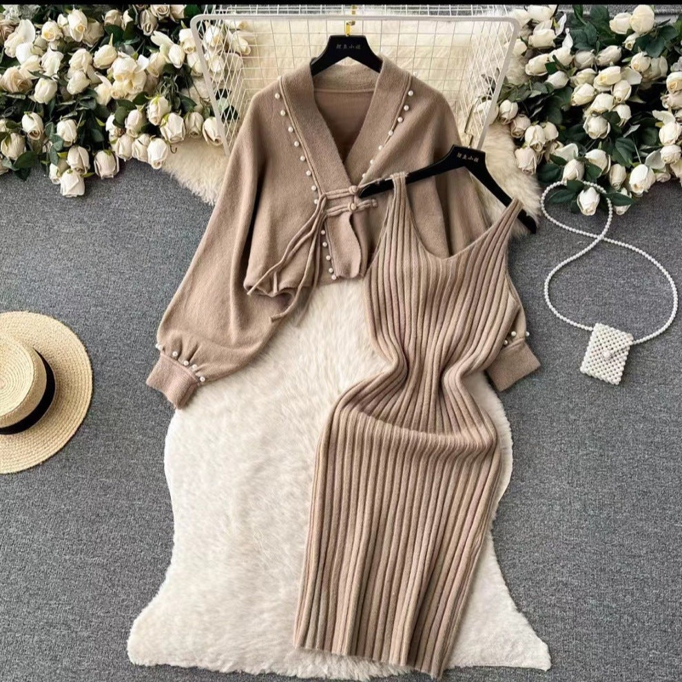 Damen Elegantes Strickset mit Rib-Design Echo Archiv
