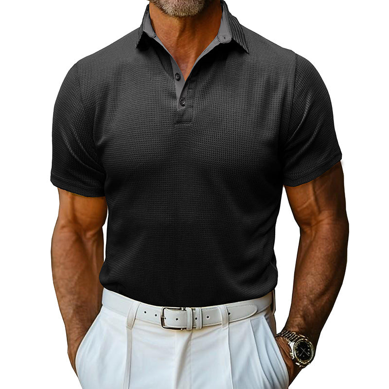 Herren Poloshirt mit strukturiertem Design und atmungsaktiven Eigenschaften Echoarchiv
