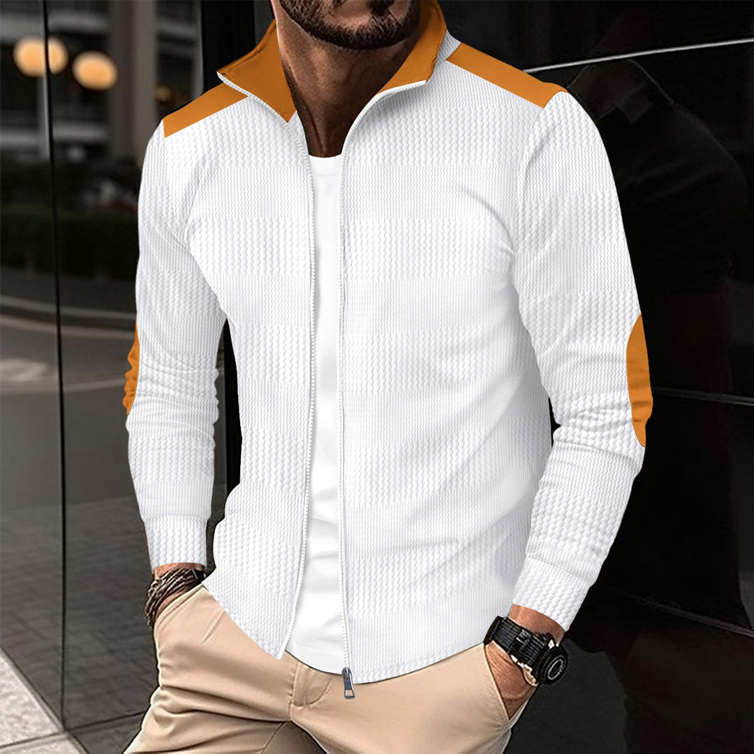 Herren stylische Trainingsjacke mit modernem Strukturdesign und sportlichen Akzenten Echoarchiv