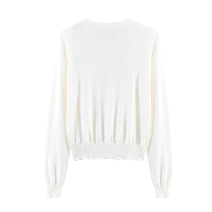 Damen Feiner Strickpullover mit Henley-Knopfleiste, V-Ausschnitt und gerafftem Bund Echo Archiv