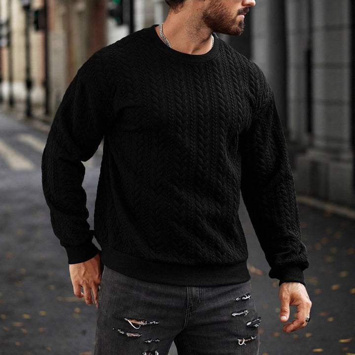 Herren Strickpullover mit strukturiertem Muster Echoarchiv