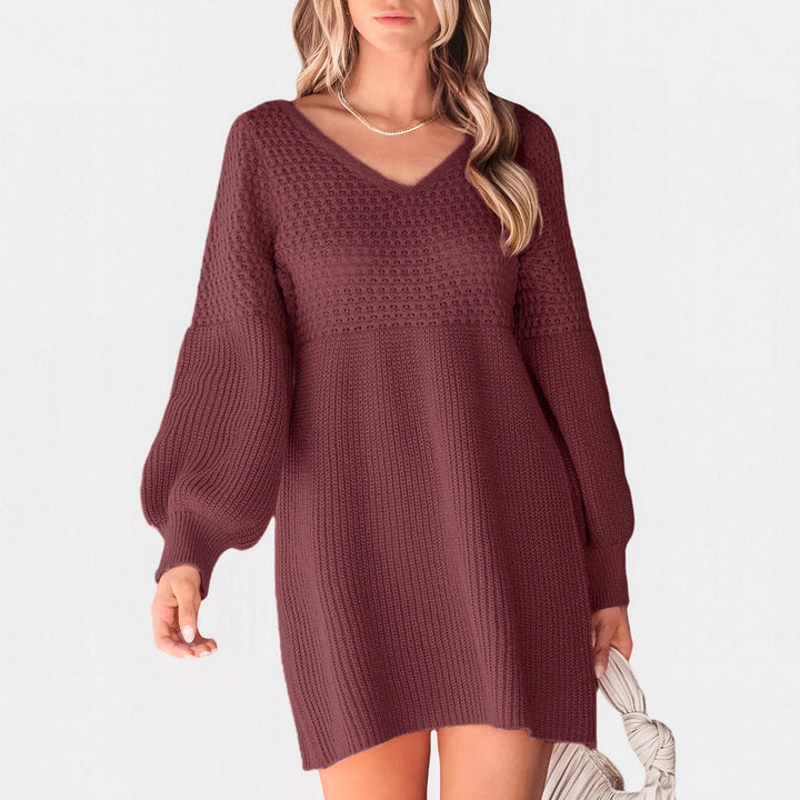Damen Verspieltes Strickkleid mit Ballonärmeln Echo Archiv
