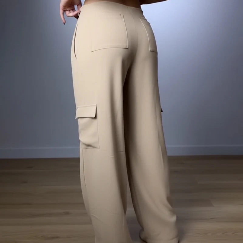 Damen Modische Cargo-Hose mit weitem Bein Echo Archiv