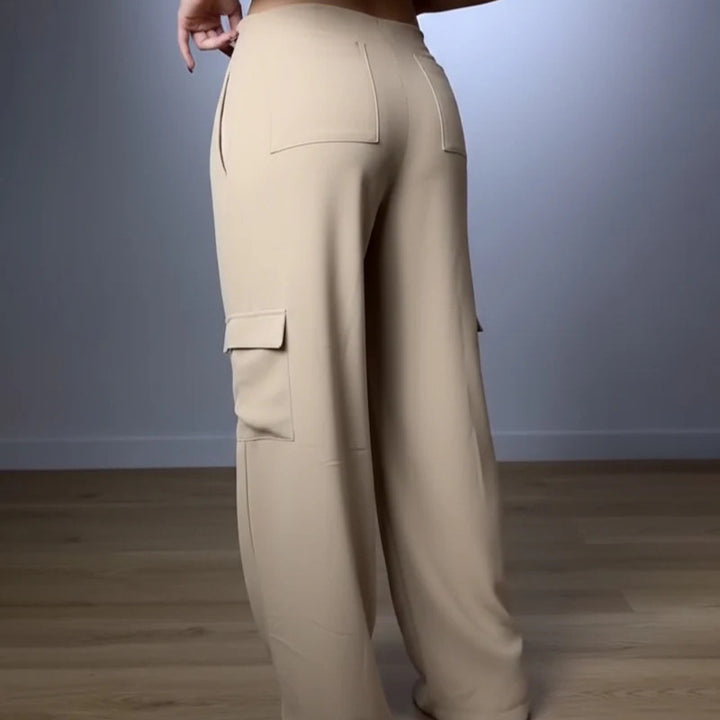 Damen Modische Cargo-Hose mit weitem Bein Echo Archiv