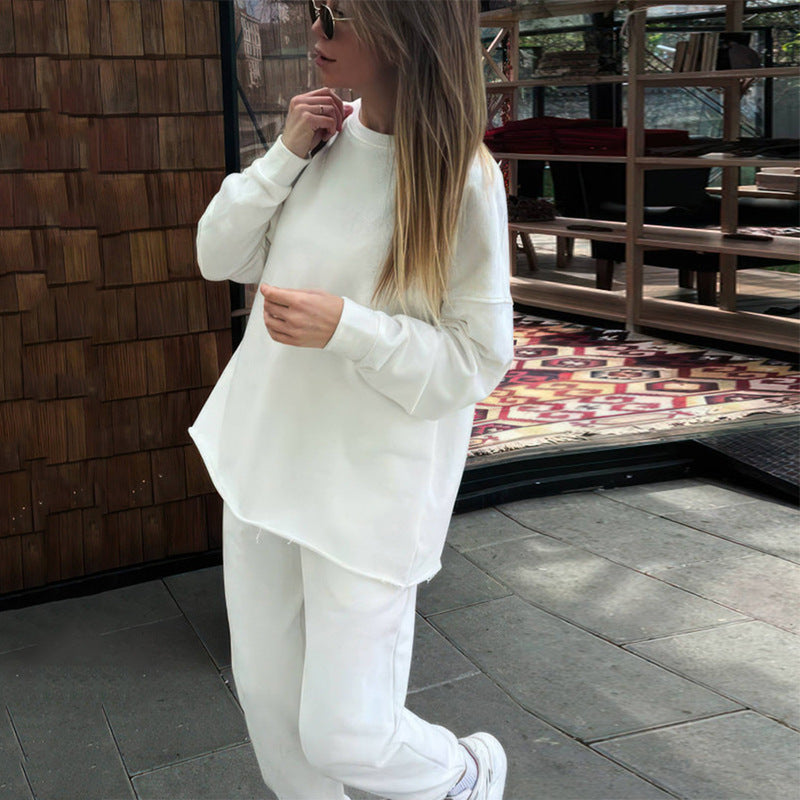 Damen kuscheliges oversized Sweatshirt und Jogginghose Set aus French Terry – Avérine