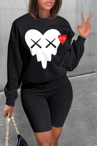Herren Sweatshirt mit kreativer Herz-Grafik Echoarchiv