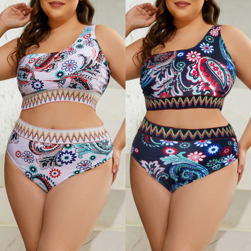 Damen Zweiteiliges Bikini-Set mit modischem Hochschnitt und floralem Design Echo Archiv