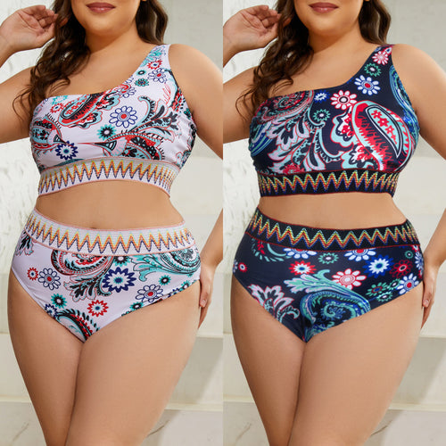 Damen Zweiteiliges Bikini-Set mit modischem Hochschnitt und floralem Design Echo Archiv