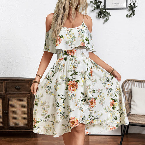 Damen Verspieltes Blumen-Überwurfkleid Echo Archiv