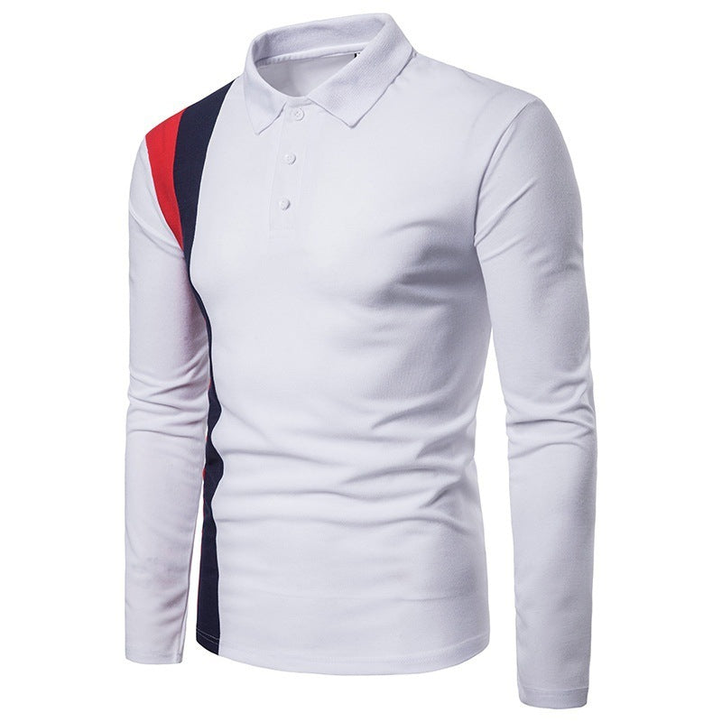 Herren Langarm Poloshirt mit modernem Farbblockdesign und komfortablem Schnitt Echoarchiv