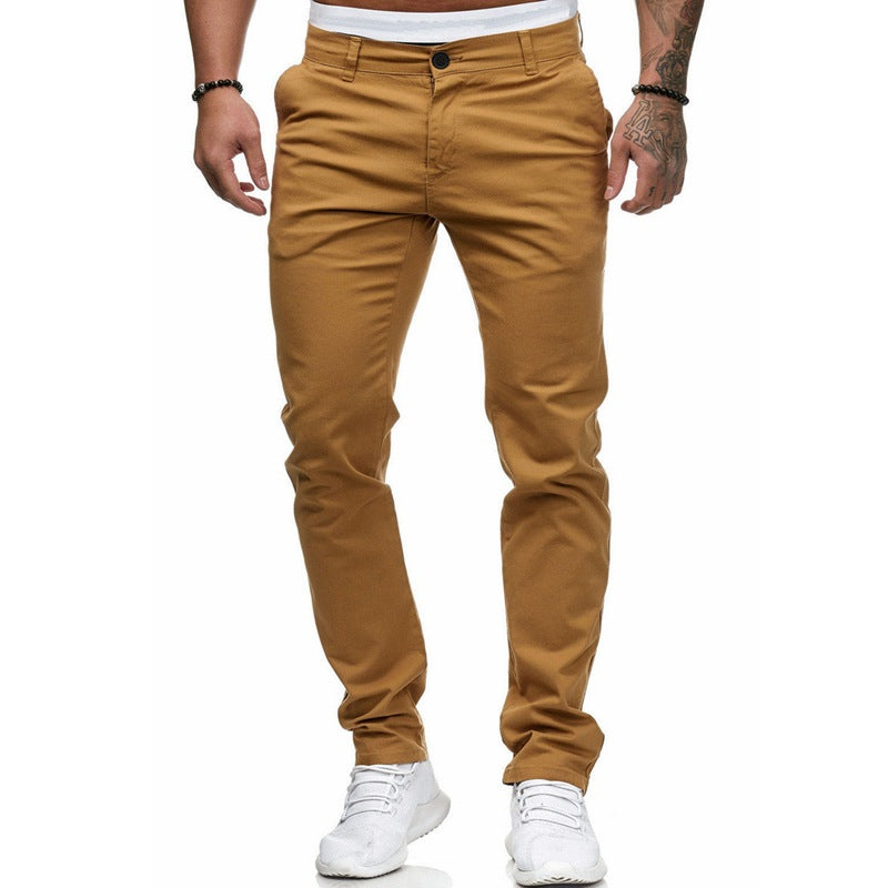 Herren Slim-Fit Chinohosen mit elastischem Bund und praktischen Taschen Echoarchiv