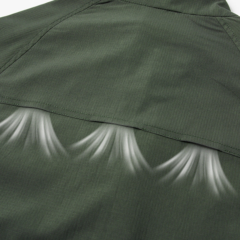 Herren leichte Outdoor-Jacke mit hohem Kragen Echo Archiv
