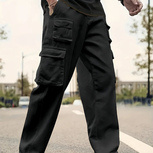 Herren Oversized Cargohose mit verstärkten Klappfächern und geradem Bein Echo Archiv