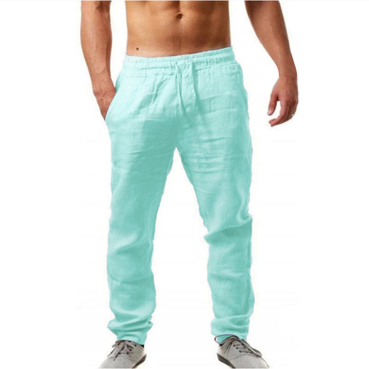 Herren luftige Leinenhose im relaxed Fit mit praktischem Kordelzug Echoarchiv