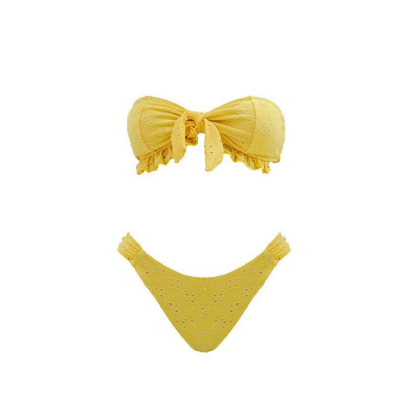 Damen Bandeau-Bikini mit verspieltem Rüschendesign Echo Archiv