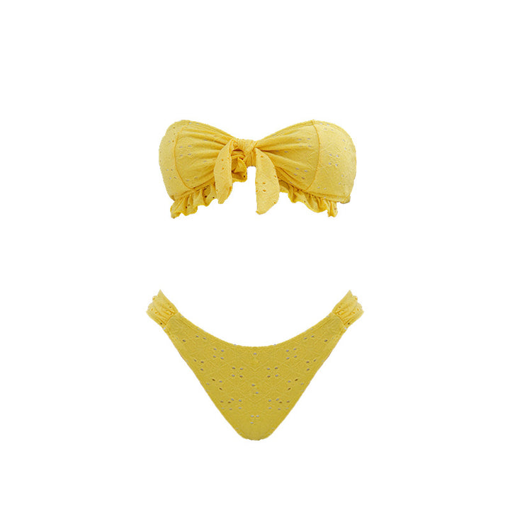 Damen Bandeau-Bikini mit verspieltem Rüschendesign Echo Archiv