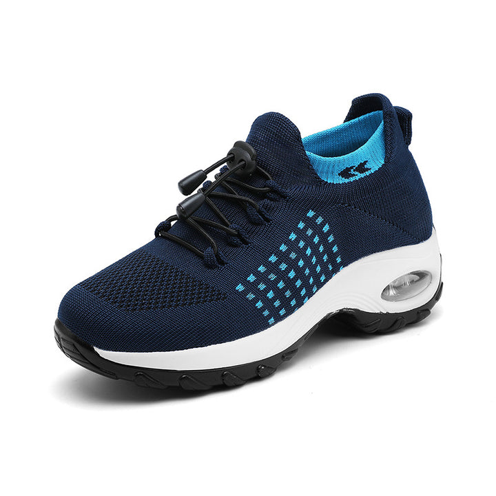Damen nan leichte atmungsaktive Strick-Sneaker mit Luftkissen und hohem Sockenkragen Echo Archiv