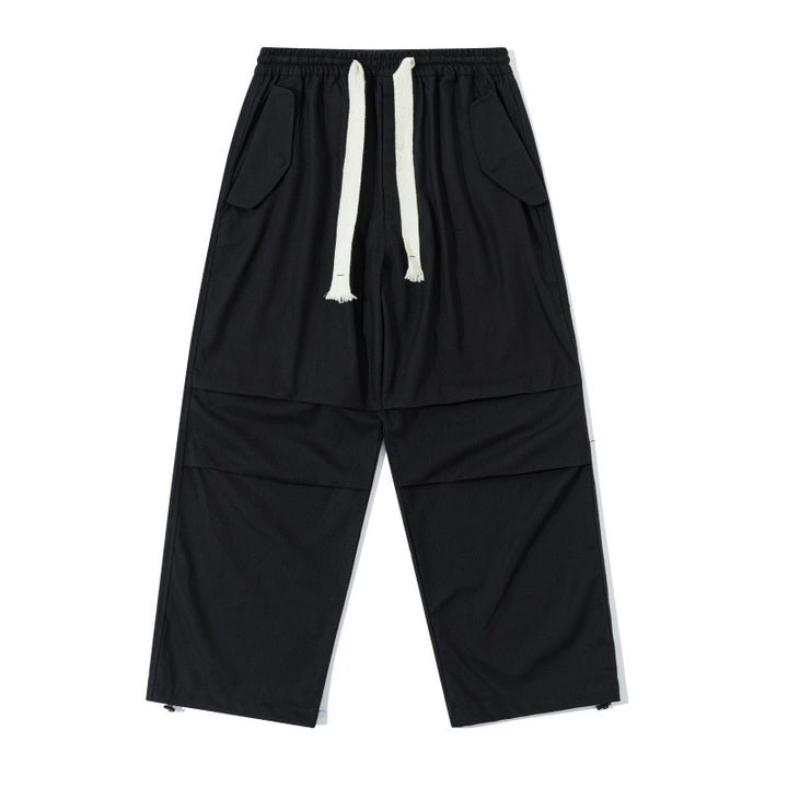 Unisex Weite Utility-Cargohose mit elastischem Bund, Kordelzug und verstellbarem Saum Echoarchiv