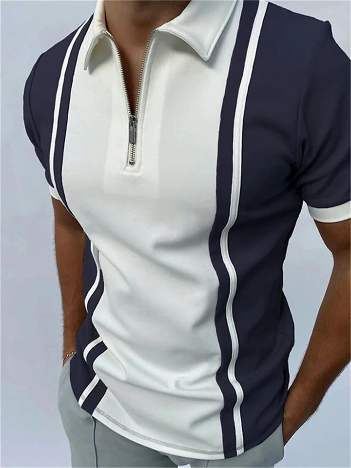 Herren Poloshirt mit modischem Reißverschluss und sportlichem Design Echoarchiv
