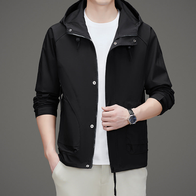 Herren Sportliche Übergangsjacke mit praktischem Kapuzendesign Echoarchiv