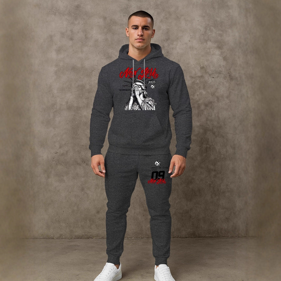 Herren lässiger Kapuzenpullover mit Hosen Echoarchiv