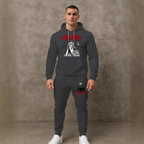 Herren lässiger Kapuzenpullover mit Hosen Echoarchiv