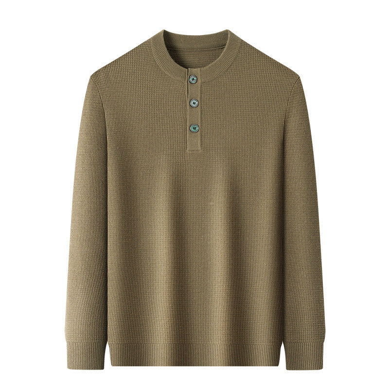 Herren warmer Strickpullover mit Knopfleiste Echoarchiv