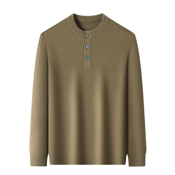 Herren warmer Strickpullover mit Knopfleiste Echoarchiv