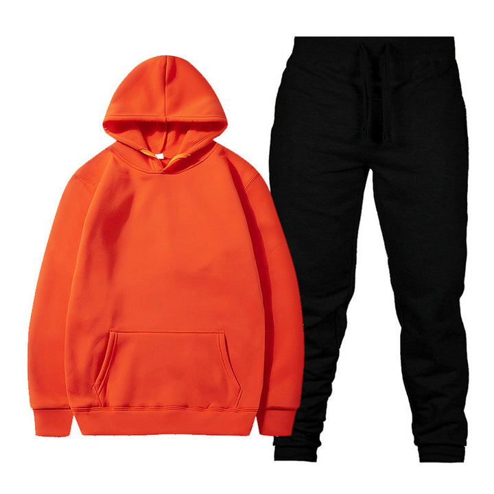 Unisex nan gemütliches Hoodie-Jogginganzug-Set mit Kängurutasche, elastischem Tunnelzugbund und gerippten Bündchen Echo Archiv