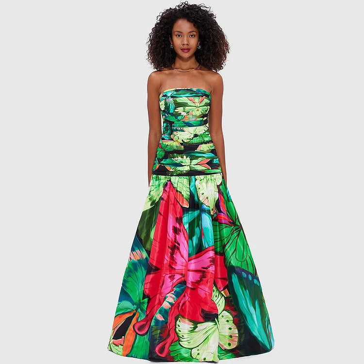 Damen Floral Druck Einteiler-Badeanzug Echo Archiv