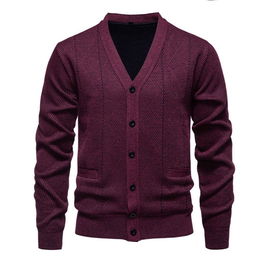 Herren modische Strickjacke mit einzigartigem Rautenmuster Echoarchiv