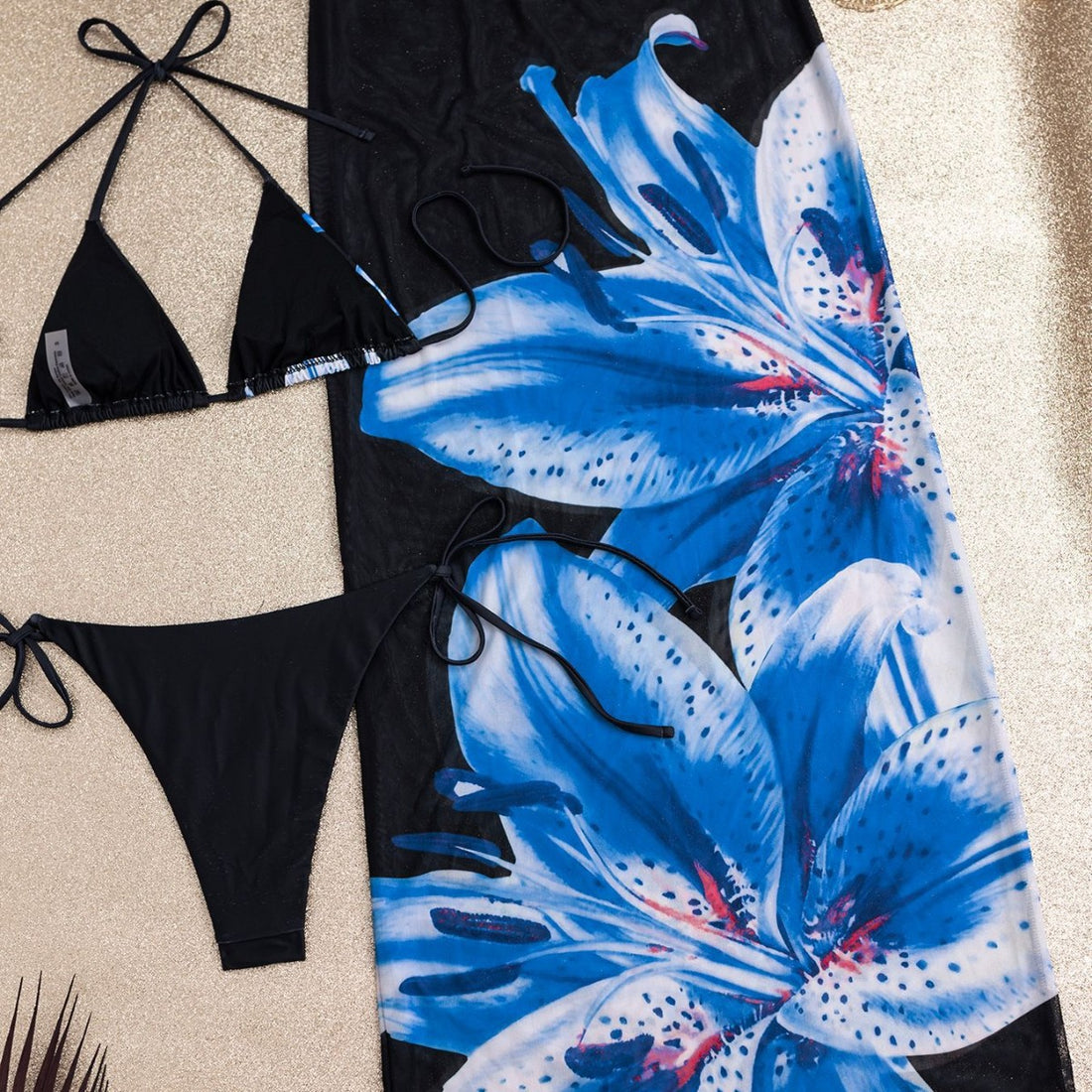 Damen eleganter Bikinis mit floralem Überwurf – Maréssa