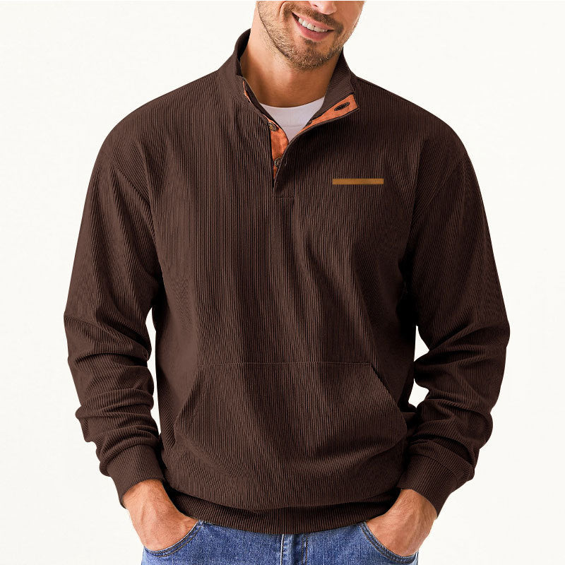 Herren Hochwertiger Pullover mit halbem Reißverschluss und komfortabler Passform Echoarchiv