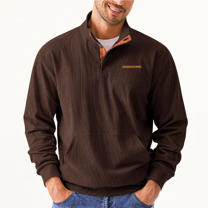 Herren Hochwertiger Pullover mit halbem Reißverschluss und komfortabler Passform Echoarchiv