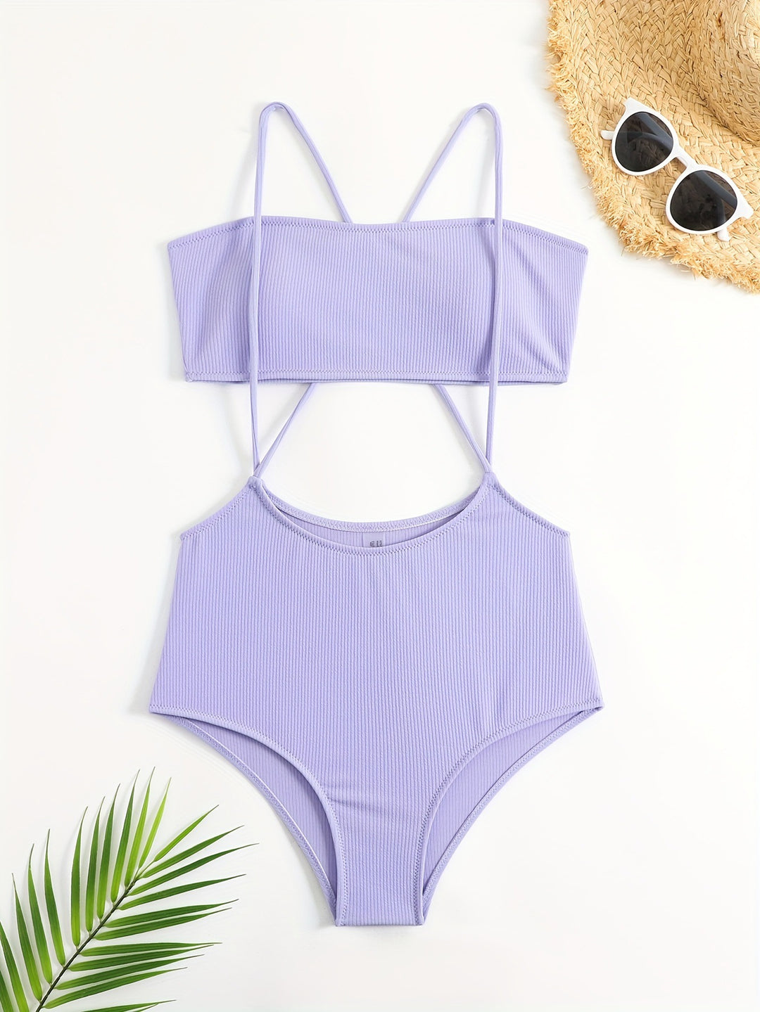 Damen Sportlicher Hochgeschnittener Bikini Echo Archiv
