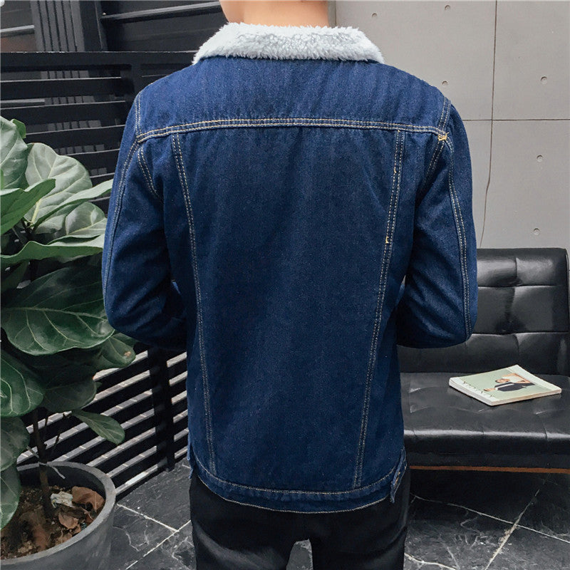 Herren Modische Denimjacke mit Fleece-Futter Echoarchiv