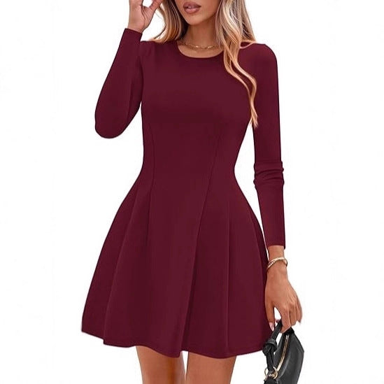 Damen A-Linien Minikleid mit langen Ärmeln Echo Archiv