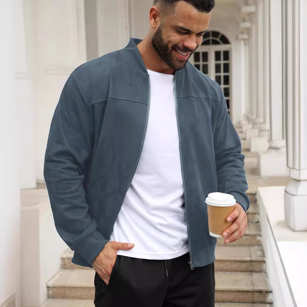 Herren modische Jacke im sportlichen Suede-Look Echoarchiv
