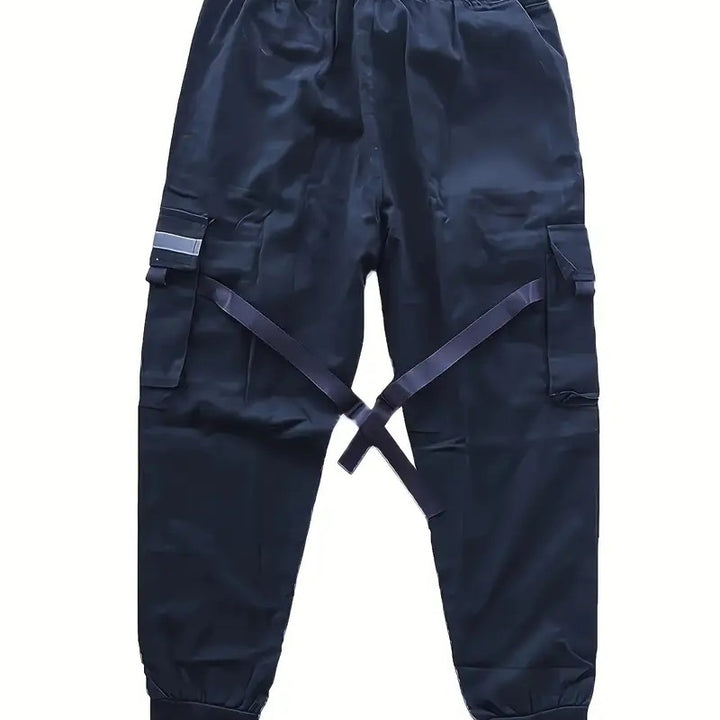 Herren Technische Cargo-Jogginghose mit Mehrfachtaschen, Gurtriemen & elastischem Bündchen Echo Archiv