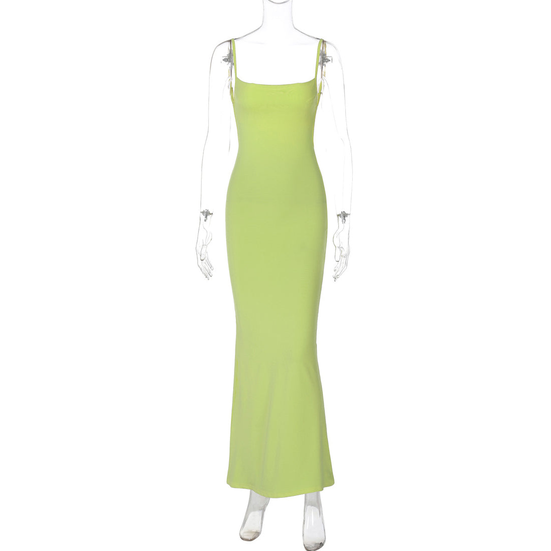 Damen Figurbetontes Langkleid mit schmalen Spaghetti-Trägern – Valéora