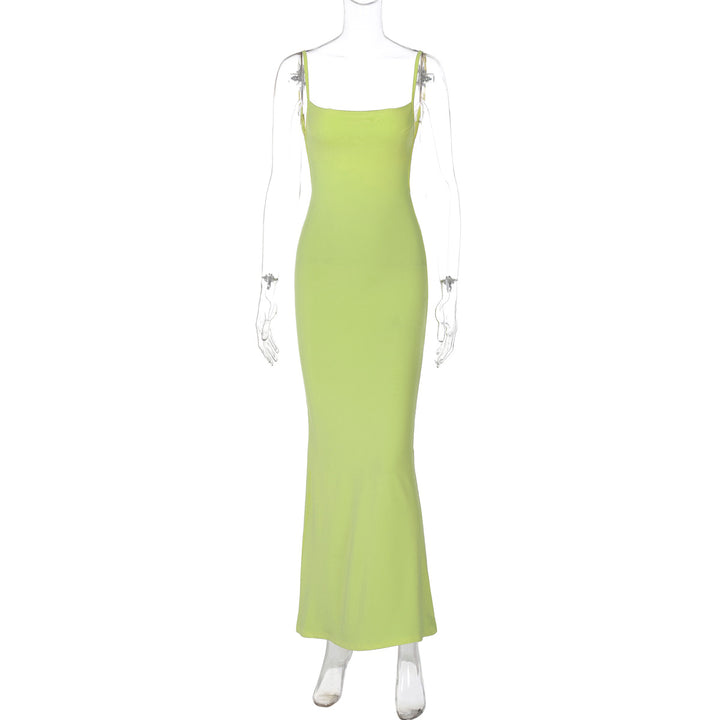 Damen Figurbetontes Langkleid mit schmalen Spaghetti-Trägern Echo Archiv
