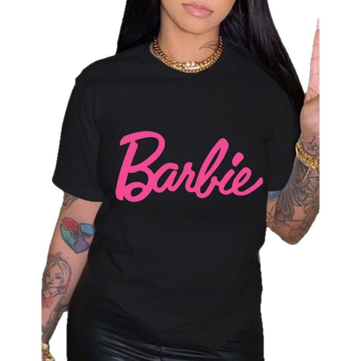 Damen T-Shirt mit großem, verspieltem Grafikdruck Echo Archiv