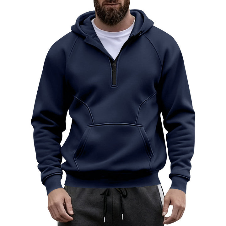 Herren sportlicher Kapuzenpullover mit modernem Reißverschluss und praktischen Taschen Echoarchiv