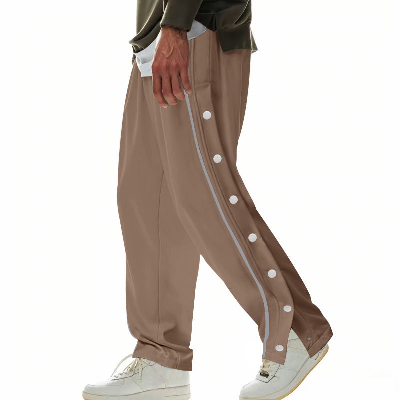 Herren Cargohose mit Druckknopfdetails und elastischem Bund Echoarchiv