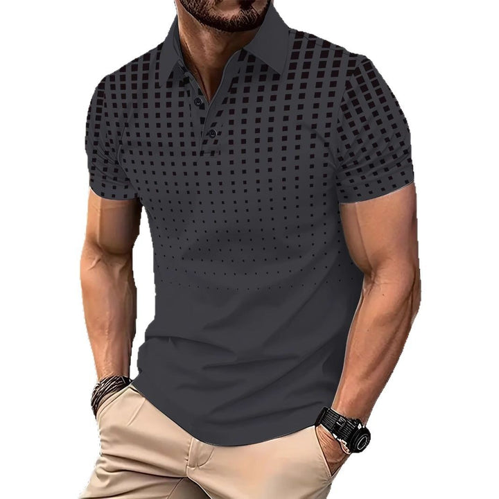 Herren Poloshirt mit modernem Geprägt-Muster Echoarchiv