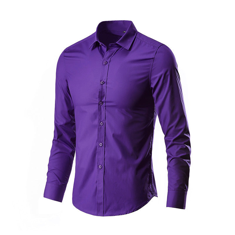 Herren nan Slim-Fit Businesshemd aus Stretch-Baumwollmix mit Kentkragen Echo Archiv